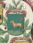 герб с карты москвы 1714